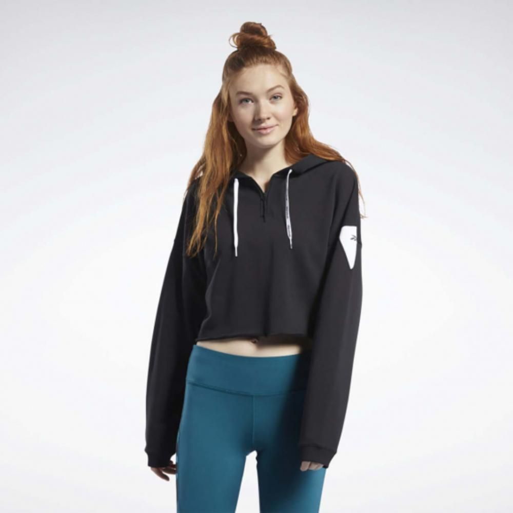 Reebok Теплая женская толстовка Reebok Wor Myt 1/4 Zip Hoodie