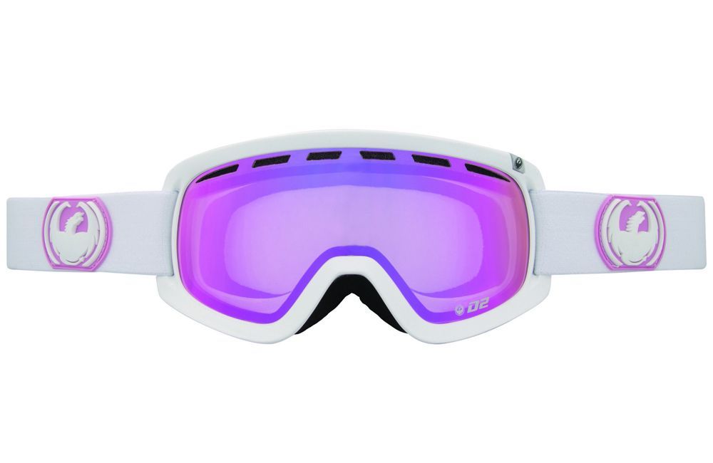 Dragon Alliance Профессиональная горнолыжная маска оправа линзы Dragon Alliance D2 ( White, Pink Ionized + Ionized)