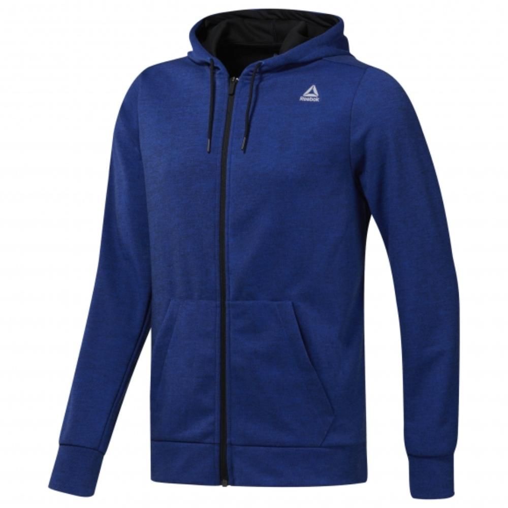 Reebok Удобная мужская толстовка Reebok Wor Mel Dbl Kn Fz Hoodie