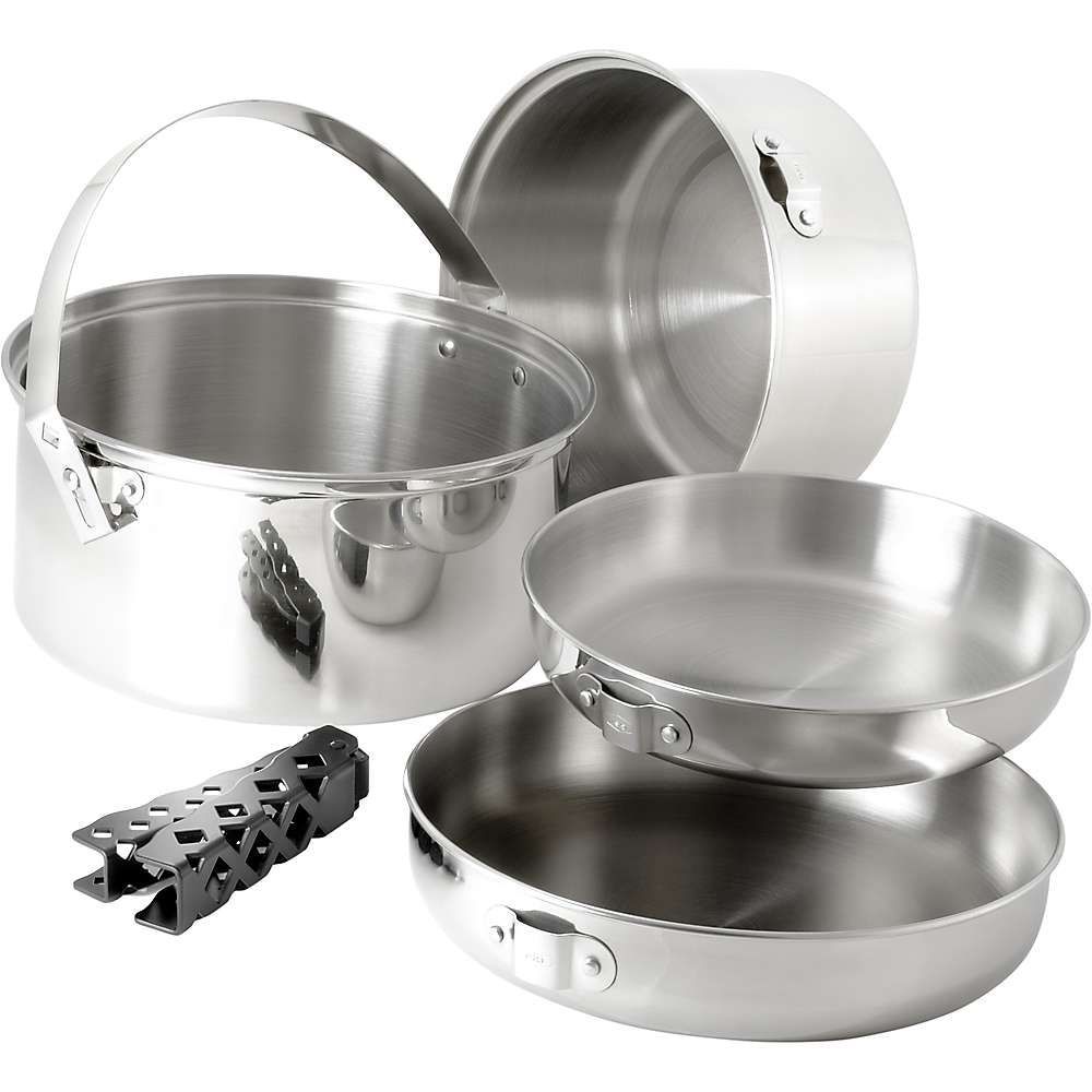 GSI Набор кастрюль для открытого огня GSI Glacier Stainless Cookset Lg