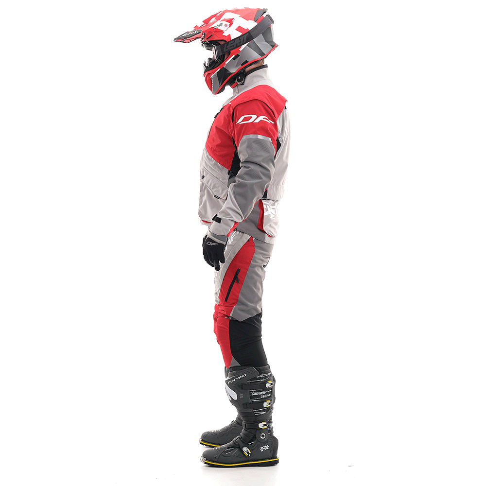 DRAGONFLY Брюки Эндуро Freeride DF Grey-Red (Короткие)