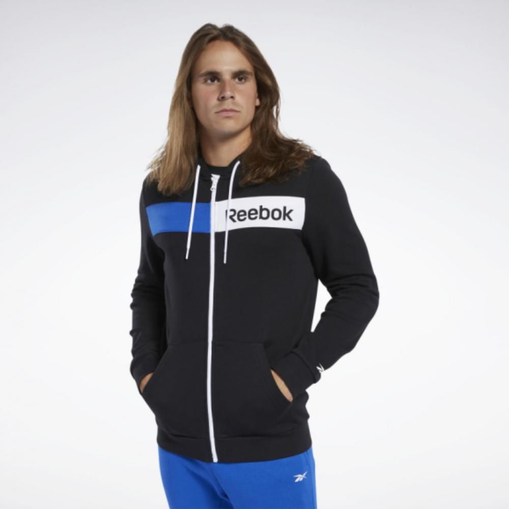 Reebok Удобная мужская толстовка Reebok Te Linear Logo Fz Hoodie