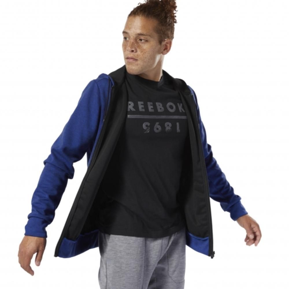 Reebok Удобная мужская толстовка Reebok Wor Mel Dbl Kn Fz Hoodie