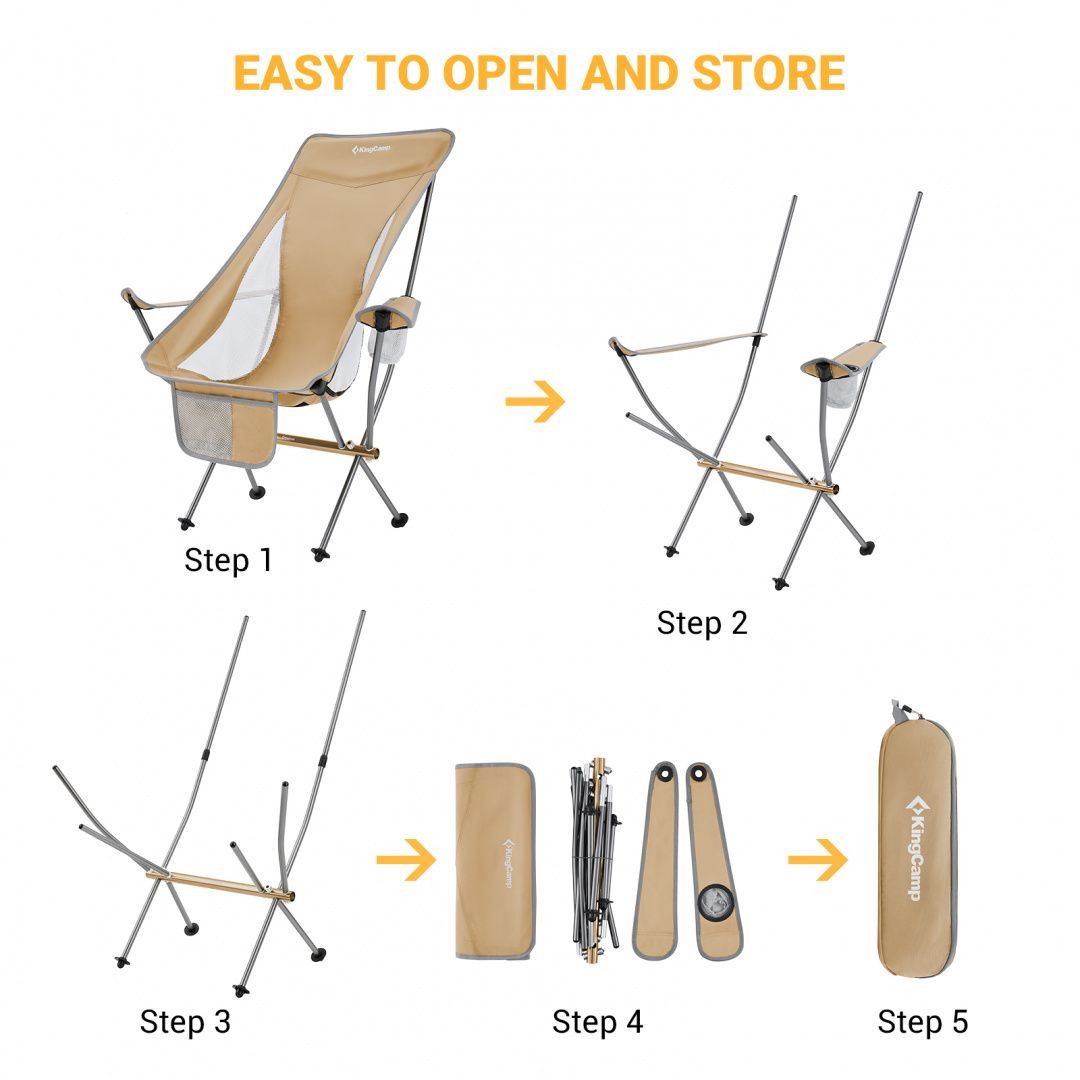 KingCamp Складное комфортное кресло KingCamp 2015 Ultralight Arm Chair
