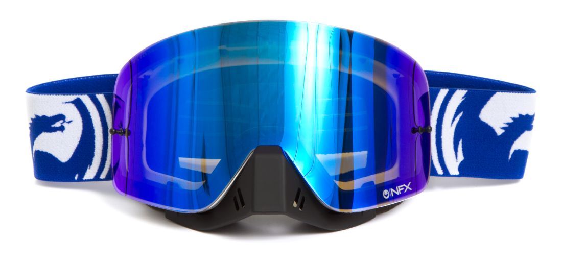 Dragon Alliance Спортивная маска оправа линзы Dragon Alliance NFX ( Blue White Split, Blue Steel + Clear)