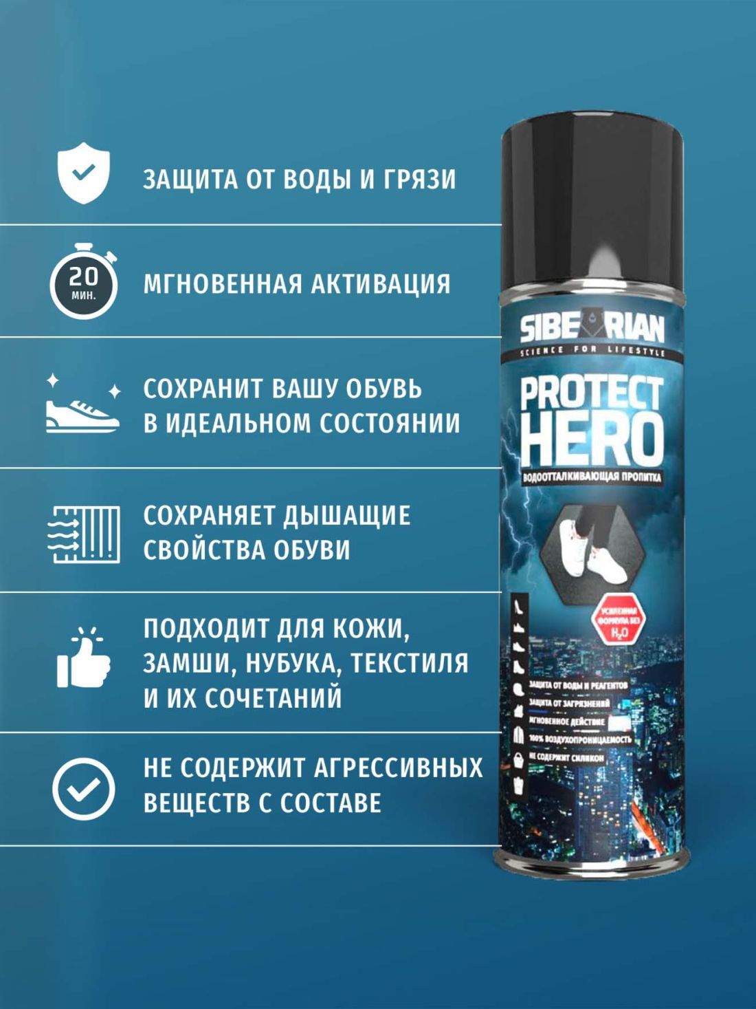 Sibearian Пропитка водоотталкивающая Sibearian Protect Hero