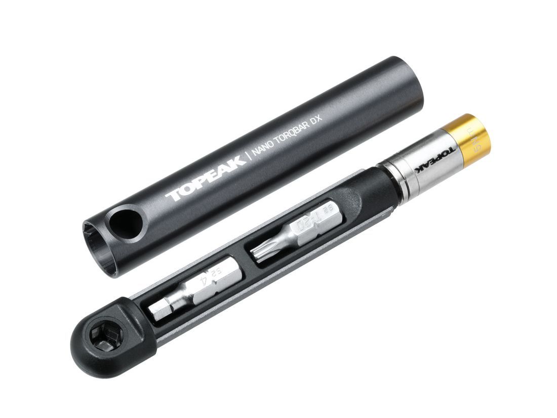 TOPEAK Удобный инструмент динамометрический Topeak Nano TorqBar DX w/4Nm/5Nm/6Nm torque bit & 5 tool bits
