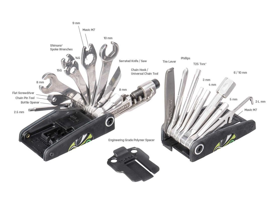 TOPEAK Нержавеющий мультиинструмент Topeak Alien S 31 Function Tool With Bag