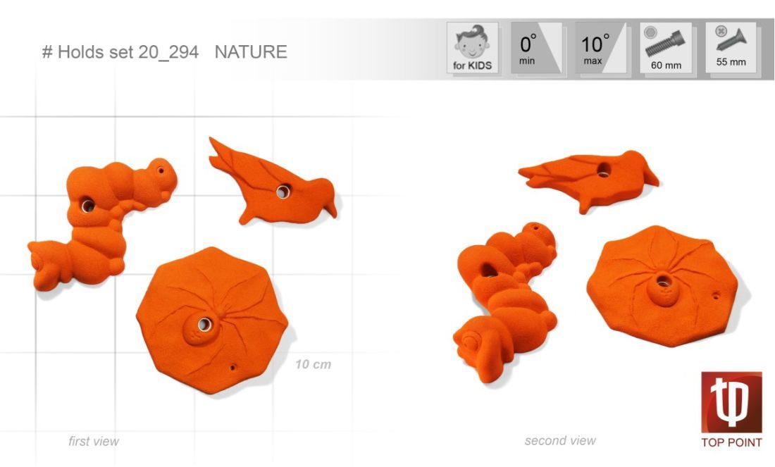 Top Point Надежный набор зацепов для скалолазания Top Point #294 Nature