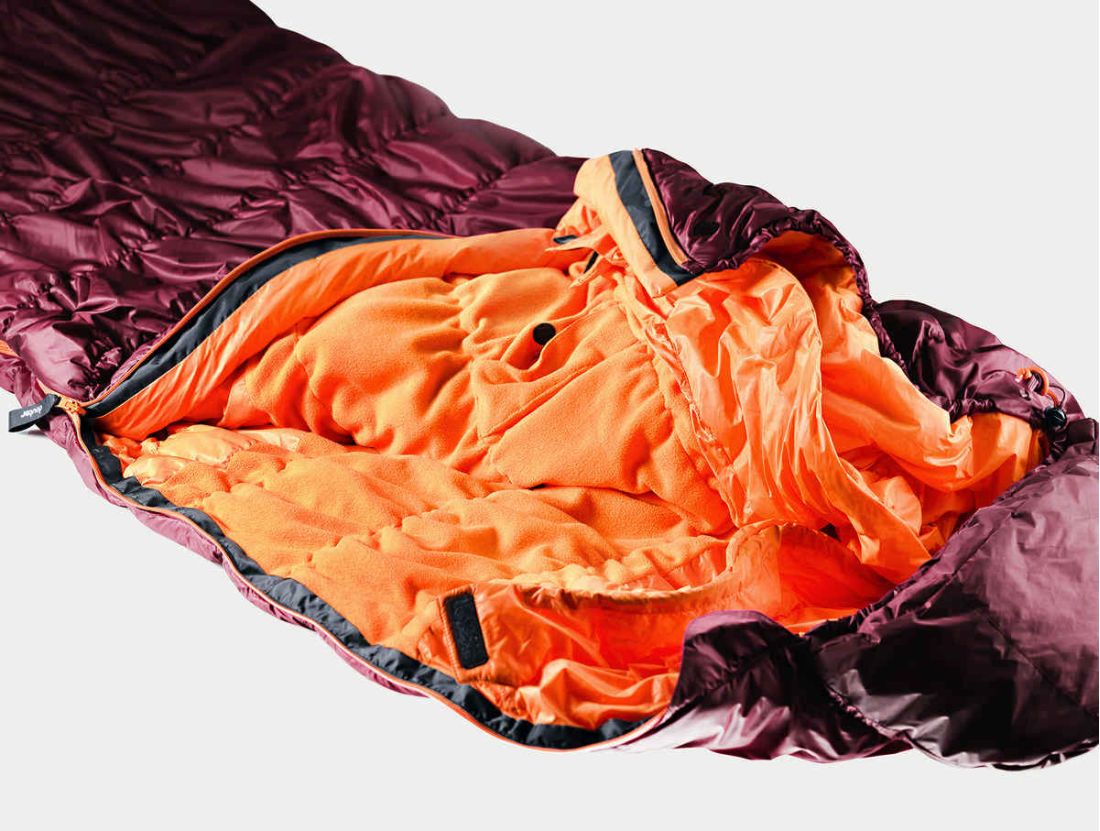 Deuter Удобный спальный мешок с правой молнией Deuter Exosphere -6° SL (2021)(комфорт 0)