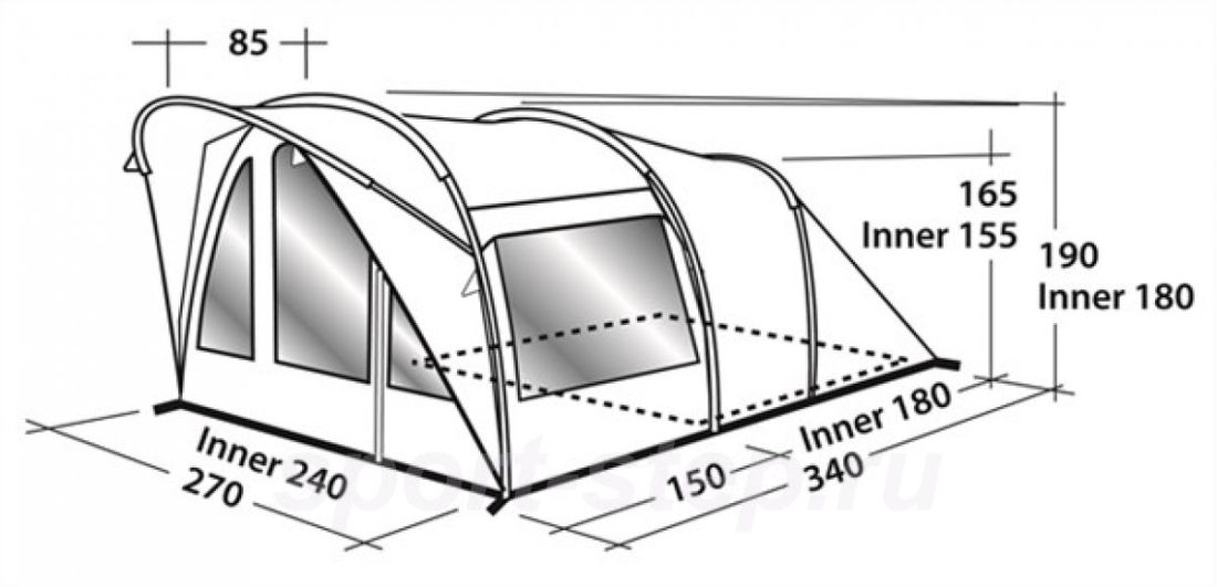 Easy Camp Палатка с надувным каркасом Easy Camp 300