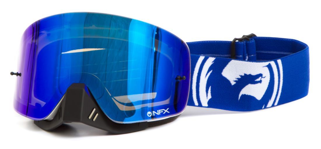 Dragon Alliance Спортивная маска оправа линзы Dragon Alliance NFX ( Blue White Split, Blue Steel + Clear)