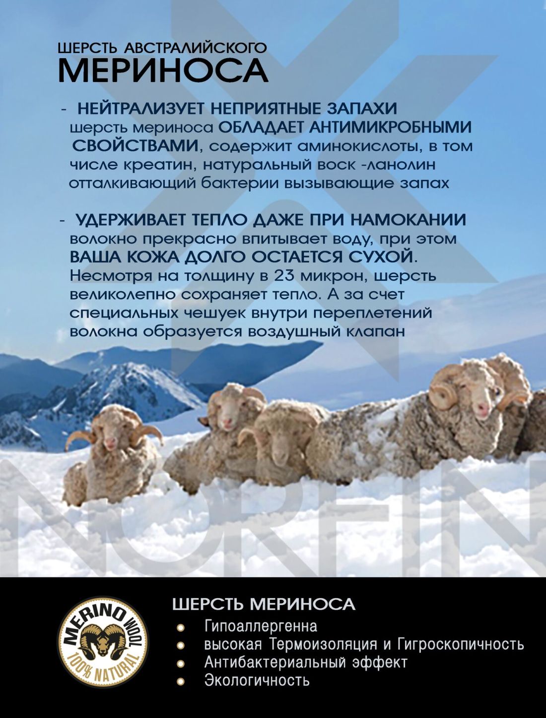 Norfin Носки Norfin T4A Arctic Merino Crew
