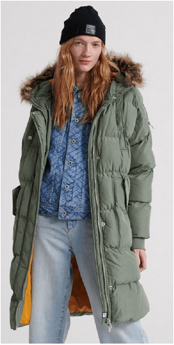 SuperDry Sport & Snow Пальто городское зимнее Superdry Luxe Longline Puffer