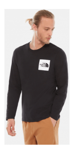 The North Face Футболка с логотипом на груди The North Face L/S Fine Tee