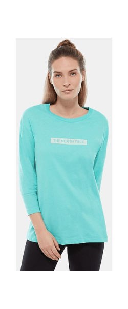 The North Face Футболка из хлопка The North Face Light Ls Tee Retro Green