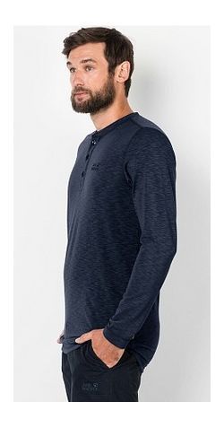 Jack Wolfskin Футболка демисезонная мужская Jack Wolfskin Winter Travel Henley Men