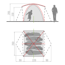 Vaude Комфортная трехсезонная палатка Vaude Campo Family 5P