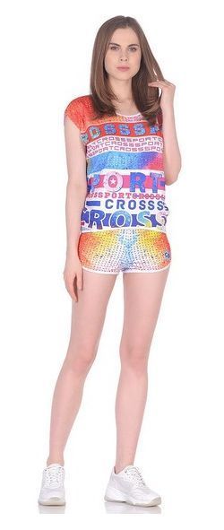 Cross sport Удобный женский костюм с шортами Cross sport