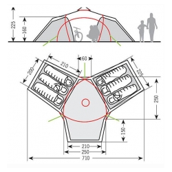 Vaude Палатка для кемпинга Vaude Badawi Long 6P