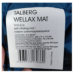 Talberg Коврик походный самонадувающийся Talberg Wellax Mat