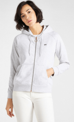 Lee Стильная толстовка Lee Zip Through Hoodie Sharp Grey Mele