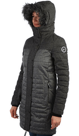 SuperDry Sport & Snow Комфортное женское пальто Superdry Elements Tweed Hooded Parka