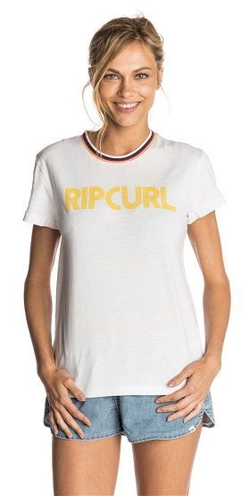 Rip Curl Хлопковая футболка Rip Curl Stripy Mama Tee