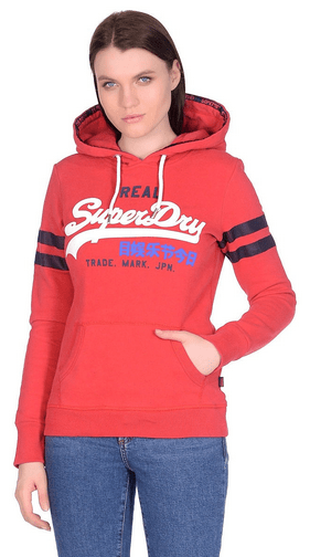 SuperDry Sport & Snow Спортивная женская кофта с капюшоном Superdry