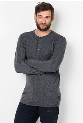 Jack Wolfskin Футболка демисезонная мужская Jack Wolfskin Winter Travel Henley Men