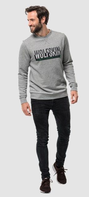 Jack Wolfskin Свитшот для мужчин Jack Wolfskin Slogan Sweatshirt M