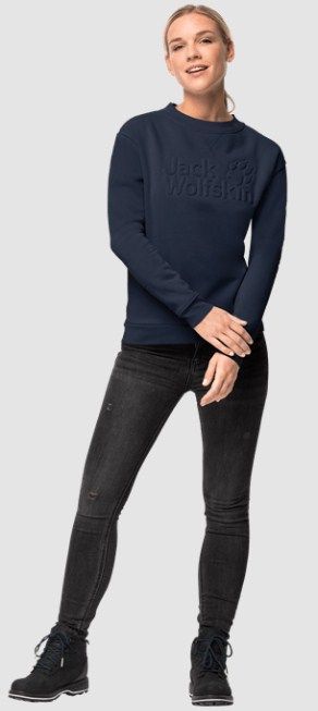 Jack Wolfskin Женский мягкий свитшот Jack Wolfskin Winter Logo Sweartshirt W