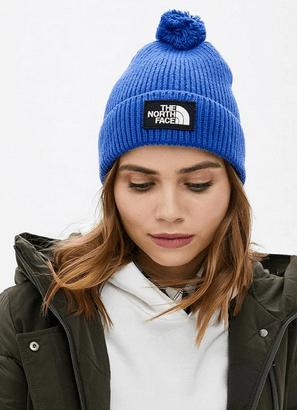 The North Face Стильная вязаная шапка The North Face Logo Box Pom