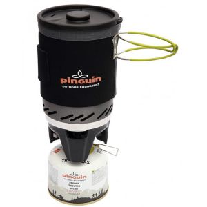 Надежная газовая горелка + кастрюля Pinguin Aura