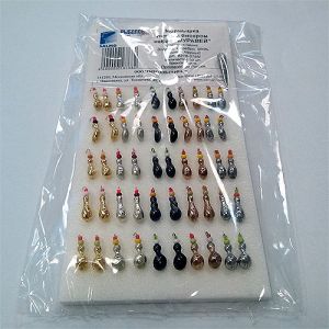 Мормышки литые с бисером золото серебро медь свинец для ловли рыбы упаковка штук Муравей Россия - - - 50