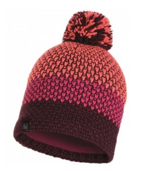 Теплая шапка Buff Knitted & Polar Hat Tilda Bright Pink