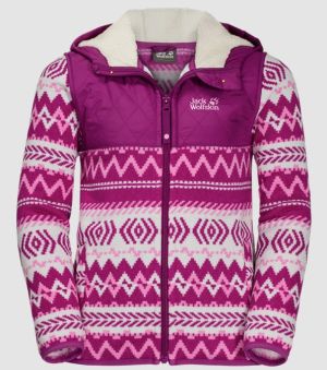Флисовая удобная куртка Jack Wolfskin Nordic Hooded Jacket Kids