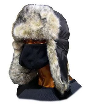 Шапка ушанка теплая с маской Huntsman Евро Волк