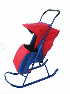 Удобные санки коляска Малышок Галактика - №1