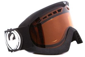 Чёрная горнолыжная маска оправа линза Dragon Alliance DXS ( Coal, Amber)