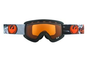 Спортивная детская маска оправа линза Dragon Alliance Lil D ( Spooky DAP, Amber)