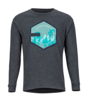 Мужской пуловер с принтом Marmot Deep Forest Tee LS