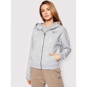 Удобная женская толстовка Reebok Te Textured Logo Fullzip