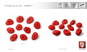 Удобный набор зацепов для скалолазания Top Point #321 Amber I