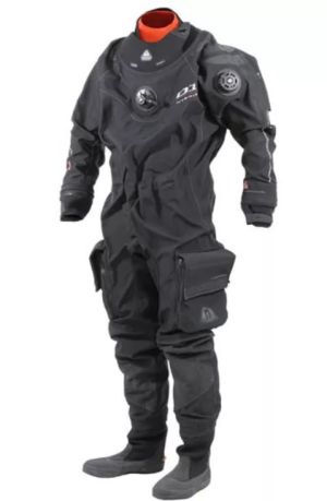 Гидрокостюм сухой мужской удобный Waterproof D1 Hybrid ISS