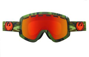 Маска оправа линзы Dragon Alliance (snow) D1 ( Camo, Red Ionized + YellowBlueIonized)
