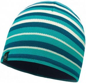 Шапка для спорта Buff Knitted & Polar Hat Laki Stripes Lake Blue