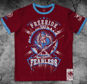 Футболка стильная Горные лыжи Макс-Экстрим