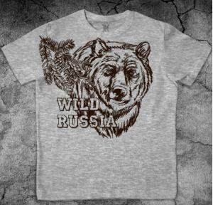 Свободная мужская футболка с медведем Макс-Экстрим