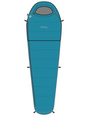 Спальный мешок пуховый левый Bask Hiking V2 XL (комфорт -1С)